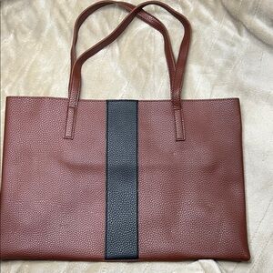 Vince Camuto Brown and Black Leather Tote